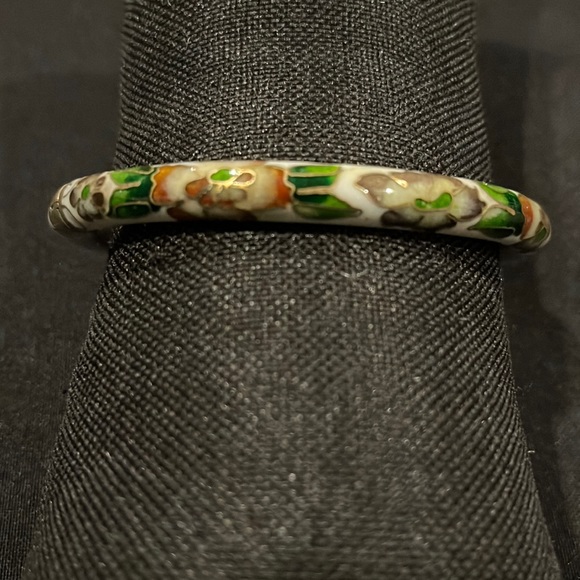 Vintage Jewelry - Vintage cloisonné bangle bracelet